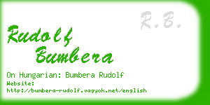 rudolf bumbera business card